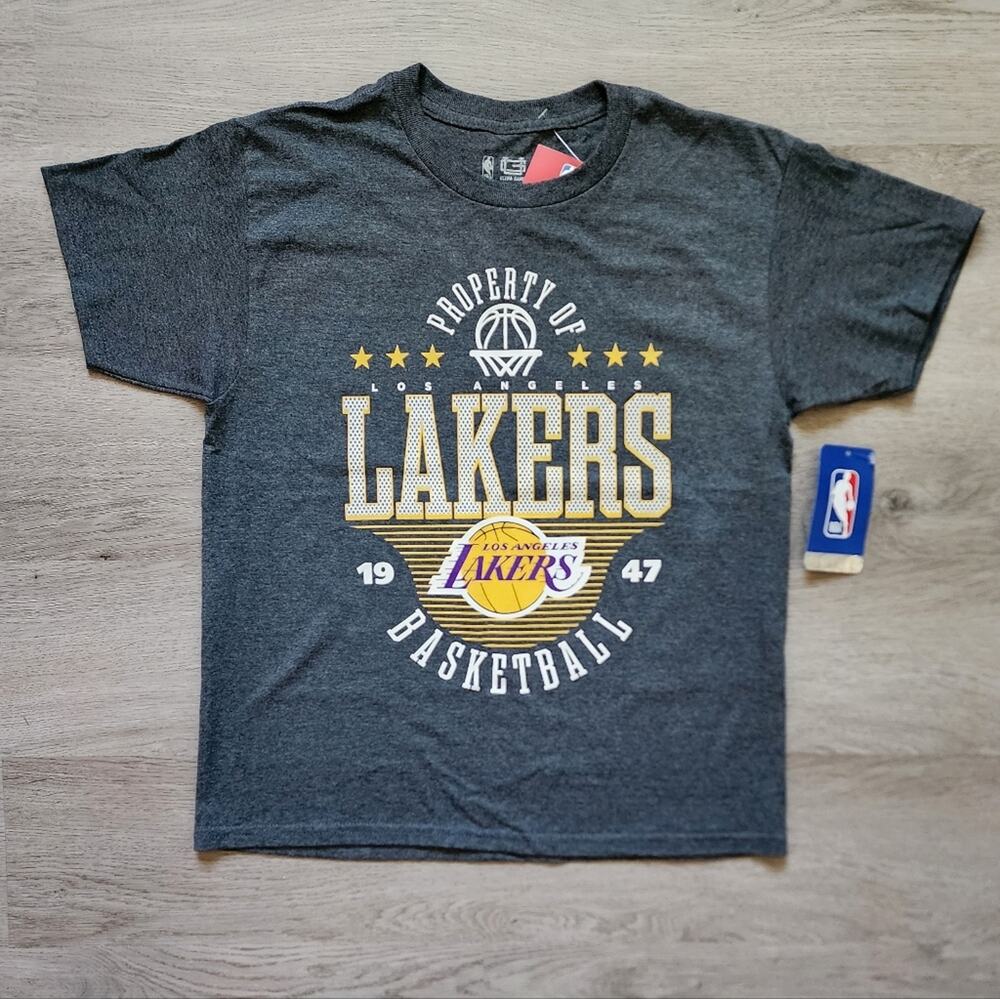 NWT Ultra Game NBA Boy's Los Angeles Lakers Short Sleeve Crewneck T-Shirt 14-16